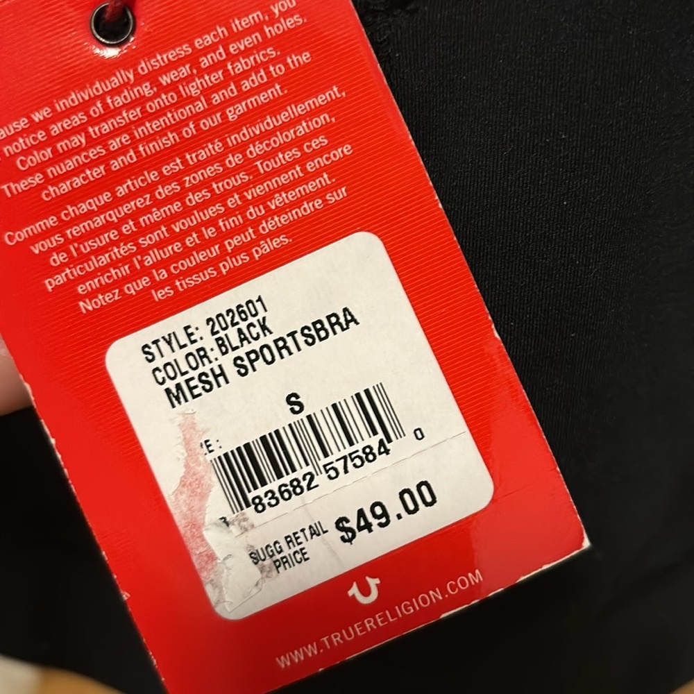 True religion mesh sports bra - Picture 2 of 2
